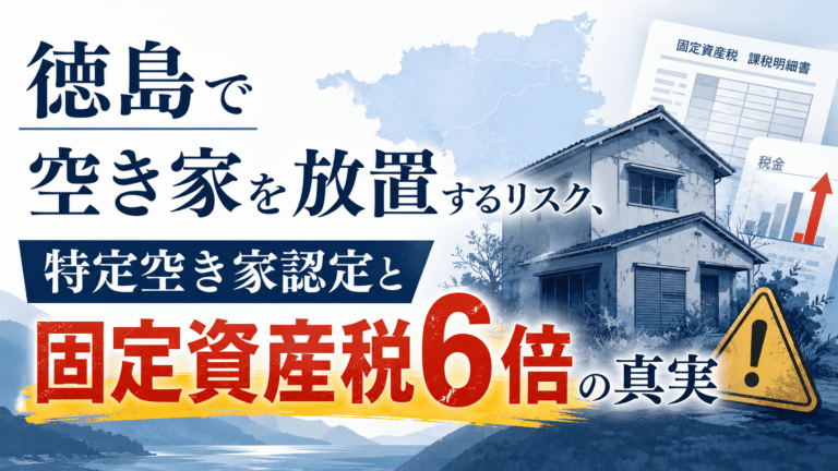 徳島で空き家を放置する5つのリスク｜特定空家と固定資産税6倍を解説
